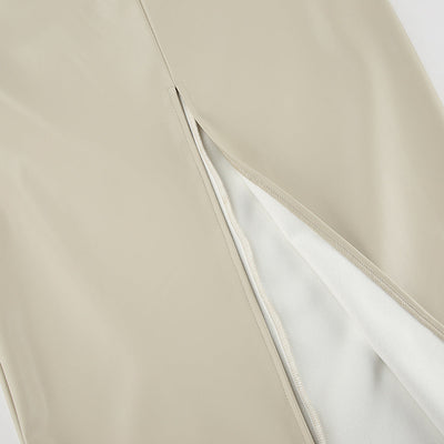 Krystal | High Waist Rock aus Kunstleder mit elegantem Schlitz