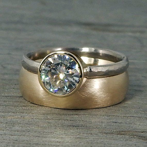 Vintage Silber Gold Kristall Ring