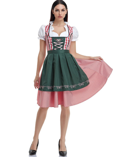 Damen Bayerisches Olivgrün Oktoberfest Dirndl Kleid