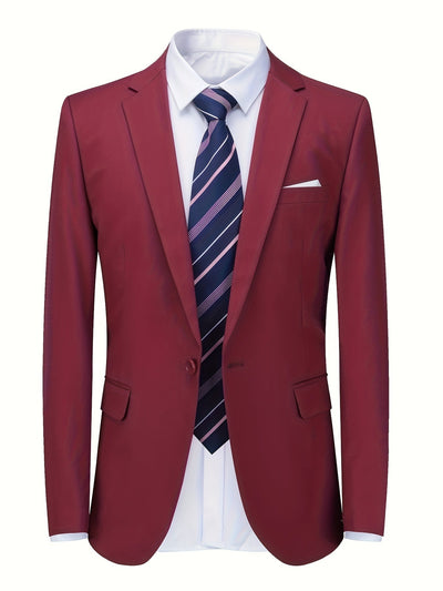 Charlie - Klassischer einfarbiger Herren-Blazer