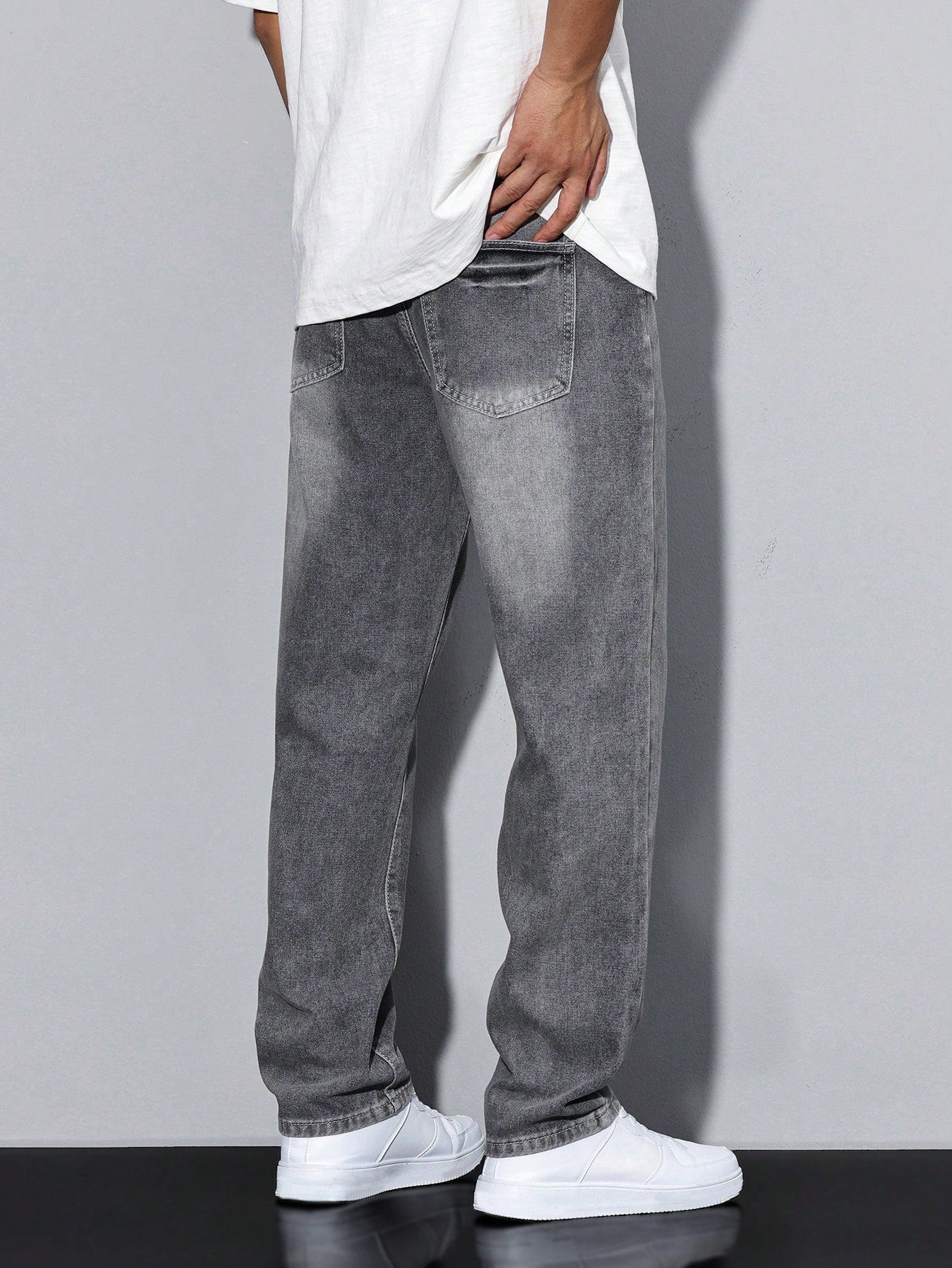 Herren Lässige Relaxed Fit Jeans