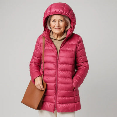 Damen Leichte Daunenjacke mit Kapuze