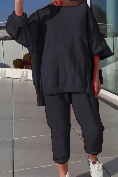 Damen Loungewear-Set mit Oversized Top und Jogginghose