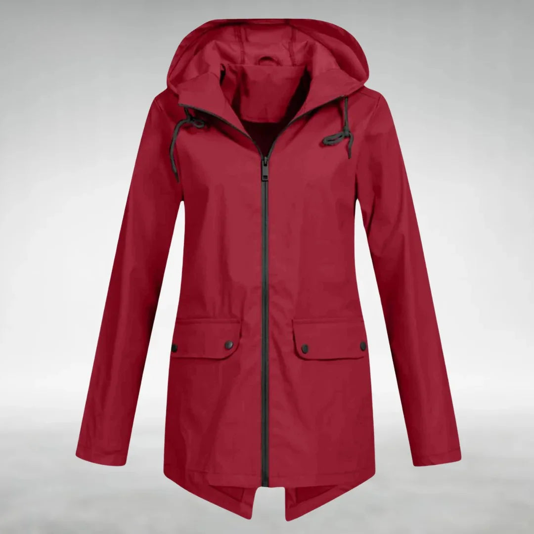 Damen Regenjacke mit verstellbarer Kapuze