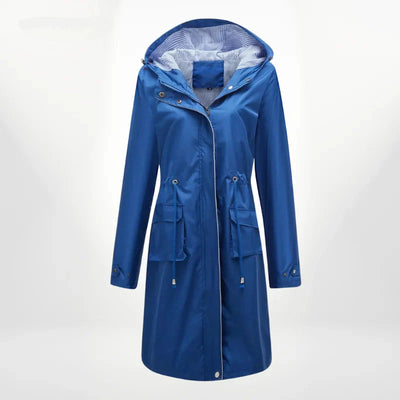 Damen Regenjacke mit Kapuze und wasserdichtem Stoff