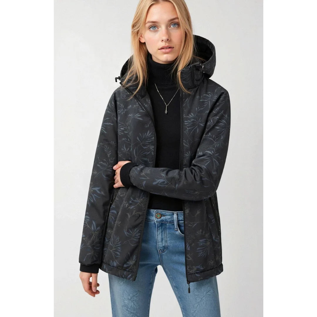 Damen Wind und Regenjacke mit Kapuze