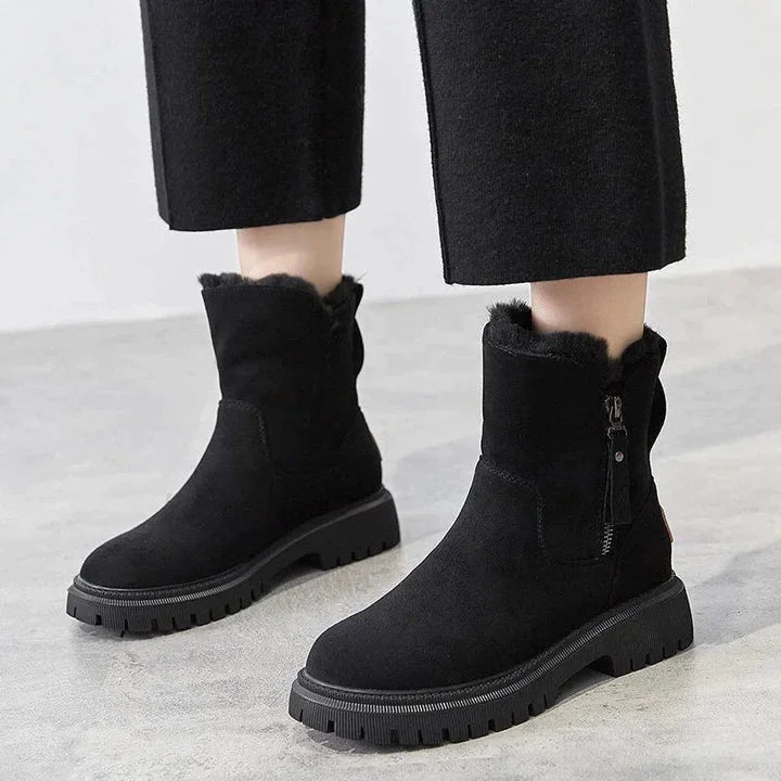 Damen Winterboots mit Futter und robuster Sohle