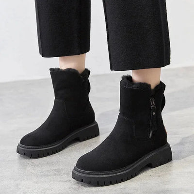 Damen Winterboots mit Futter und robuster Sohle