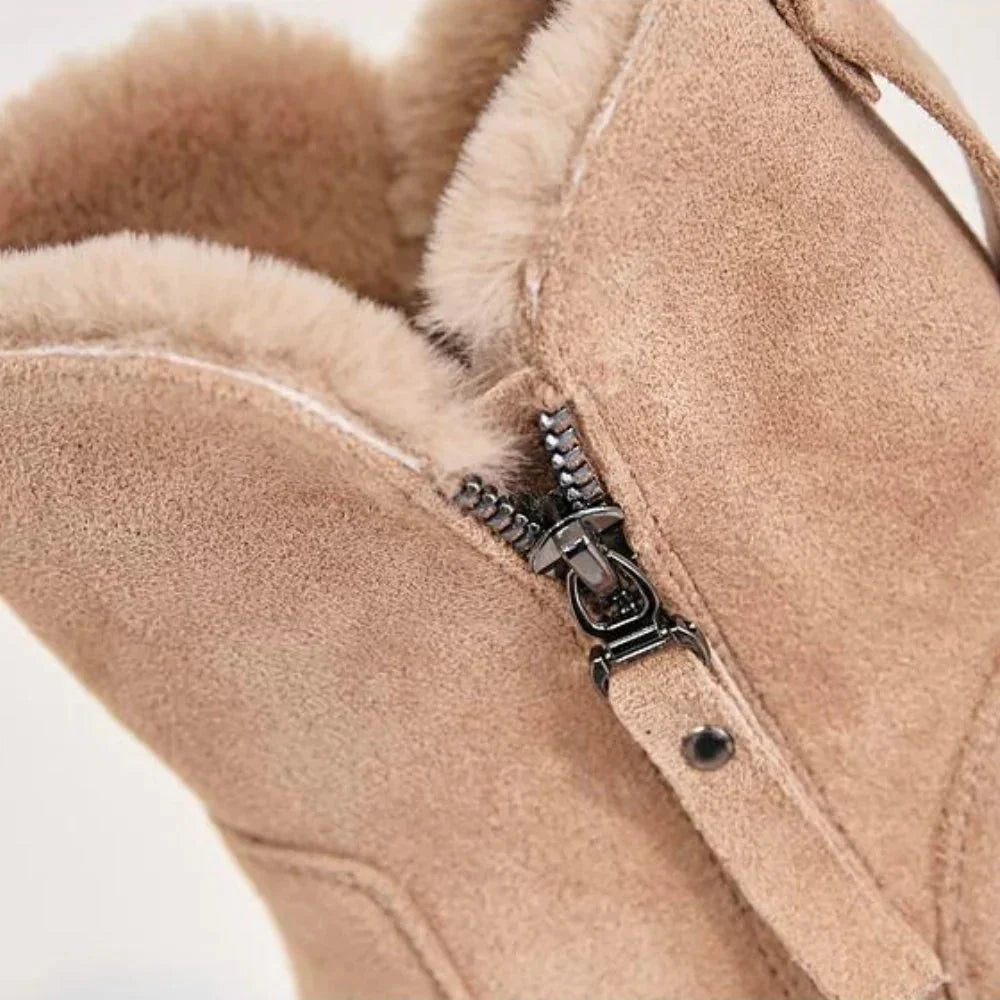 Damen Winterboots mit Futter und robuster Sohle