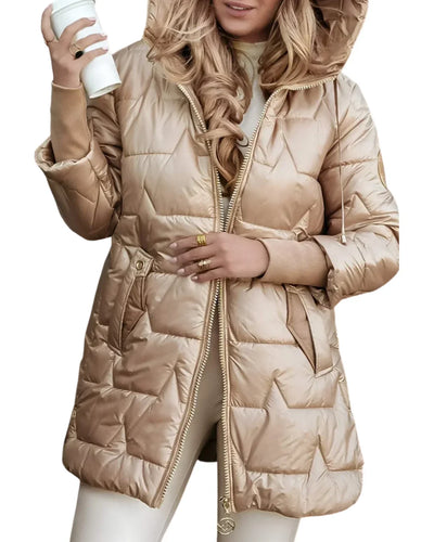 Gesteppte Damen Winterjacke mit Kapuze