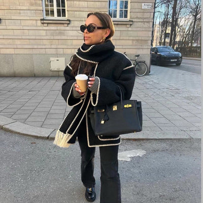 Damen-Woll-Cape-Jacke - Isolde