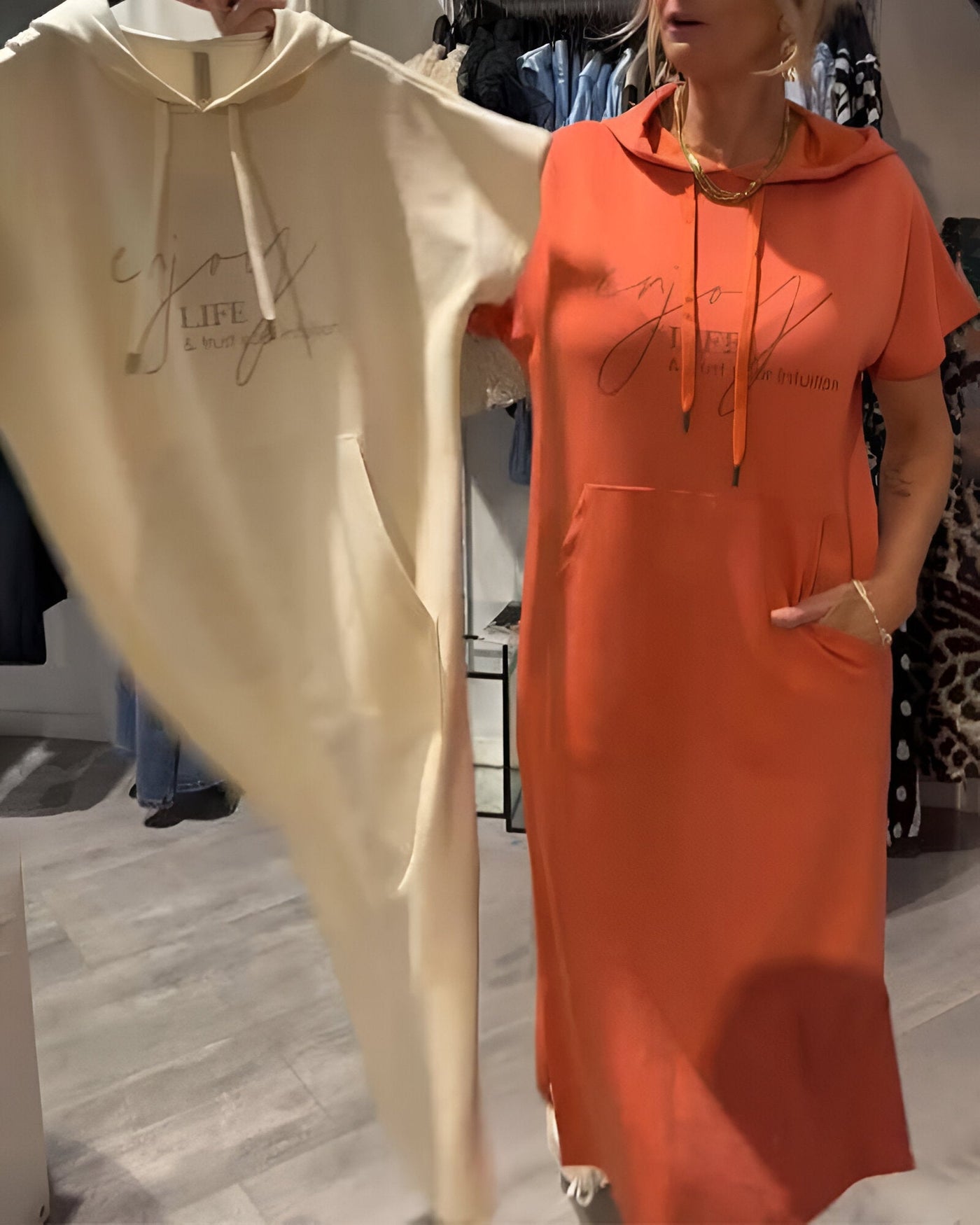 Saskia | Lässiges Hoodiekleid