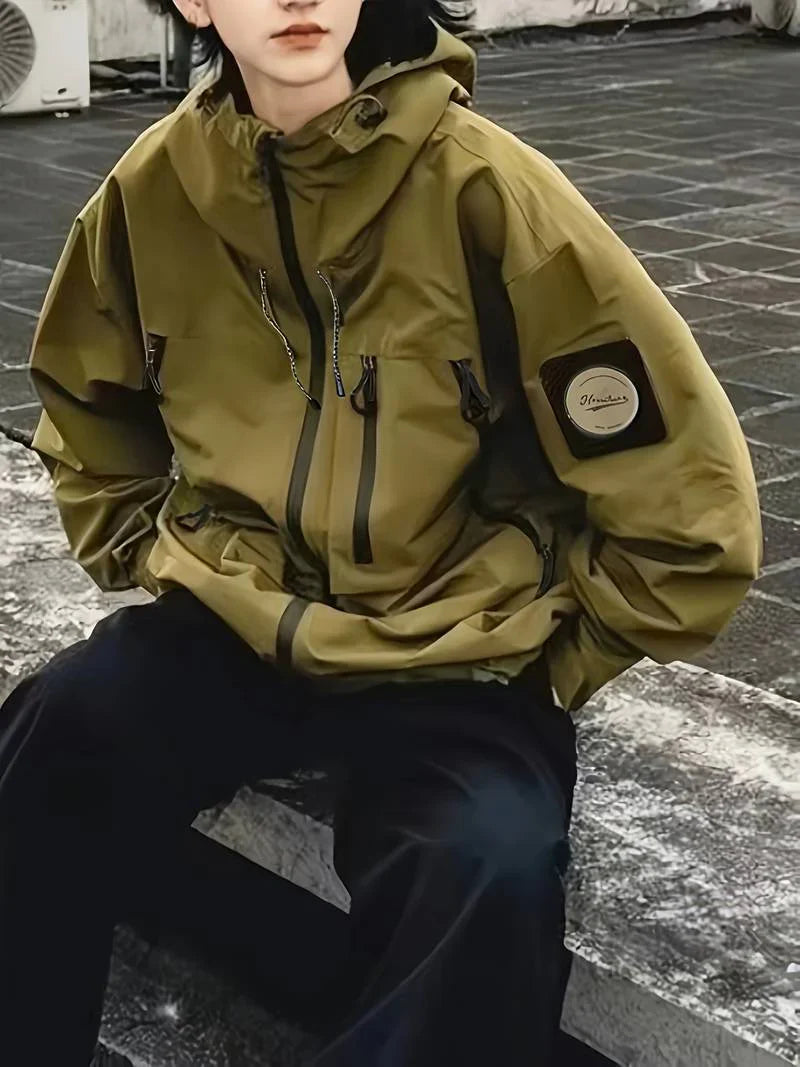 Howard - Windbreaker-Jacke mit Kordelzug und Reißverschluss