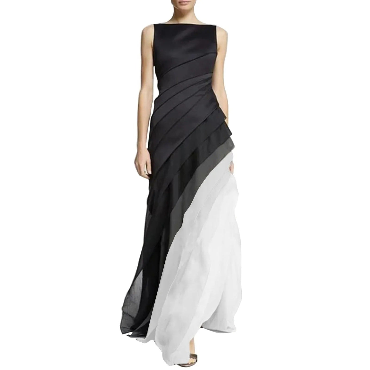 Chessy - Schwarzes Ombre Kleid