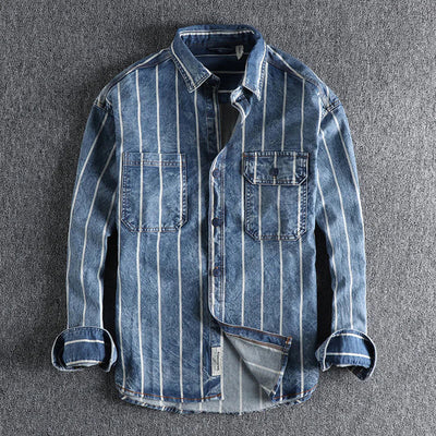Oscar - Herren Casual Denim Hemd