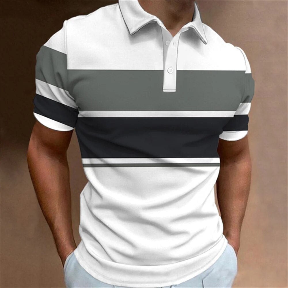Cole - Gestreiftes Kurzarm-Poloshirt