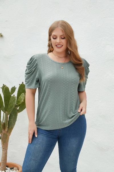 Cham - Plus Size Bluse Bequem Elegant