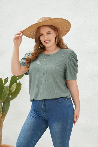 Cham - Plus Size Bluse Bequem Elegant