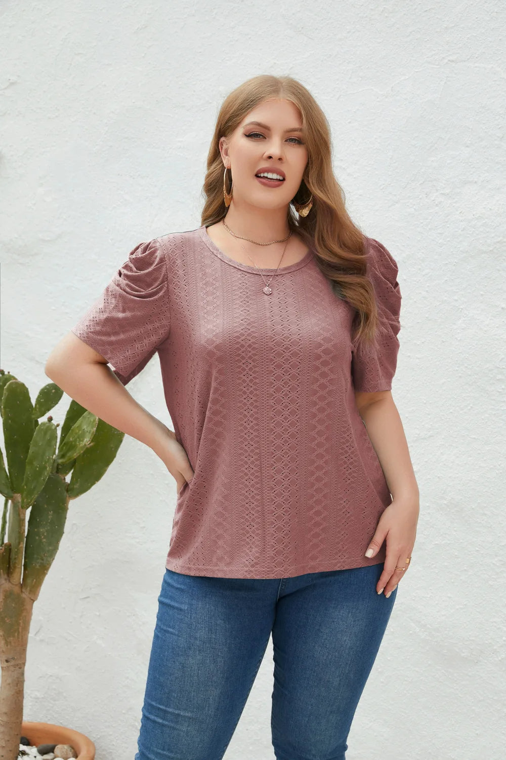 Cham - Plus Size Bluse Bequem Elegant
