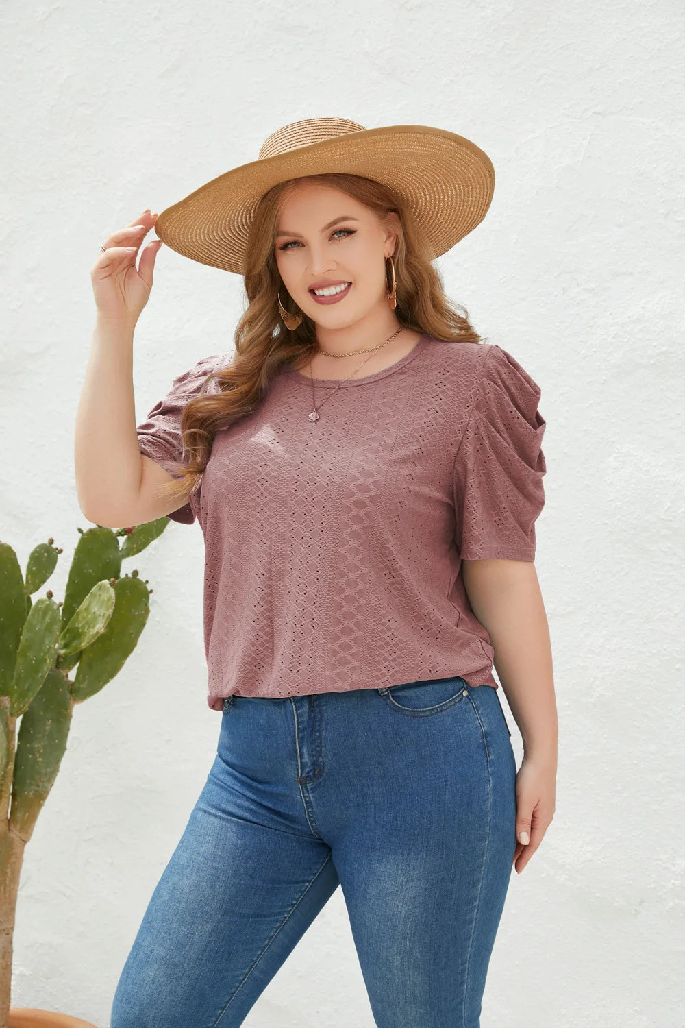 Cham - Plus Size Bluse Bequem Elegant