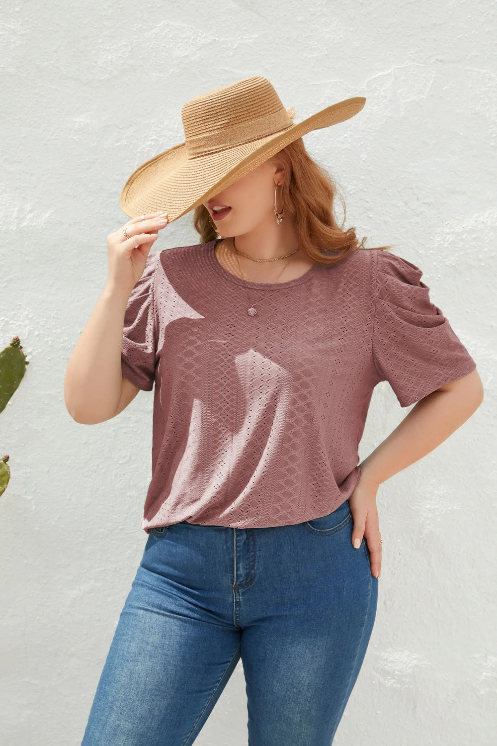 Cham - Plus Size Bluse Bequem Elegant