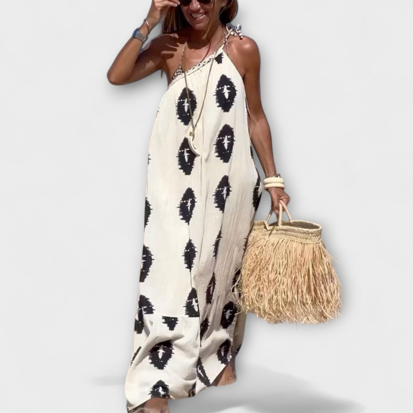 Isla - Sonnenstrahlen Vibes Ein-Schulter-Maxikleid