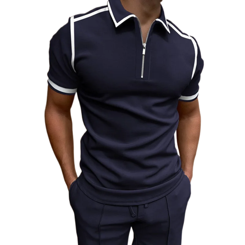 Luciano - Herren-Polo mit Reißverschluss