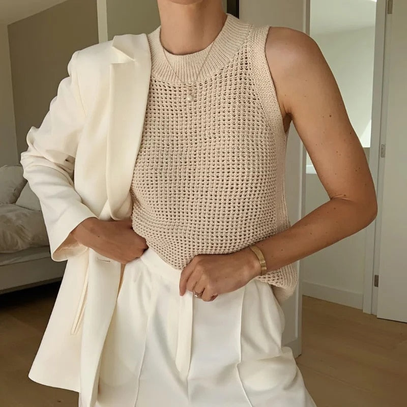 Khalea - Gestricktes Ärmelloses Top Damen