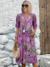 Tanya – Stilvolles Damen Sommerkleid in Purple