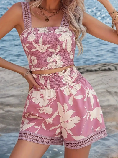 Ruby | Top & Shorts mit Blumenmuster