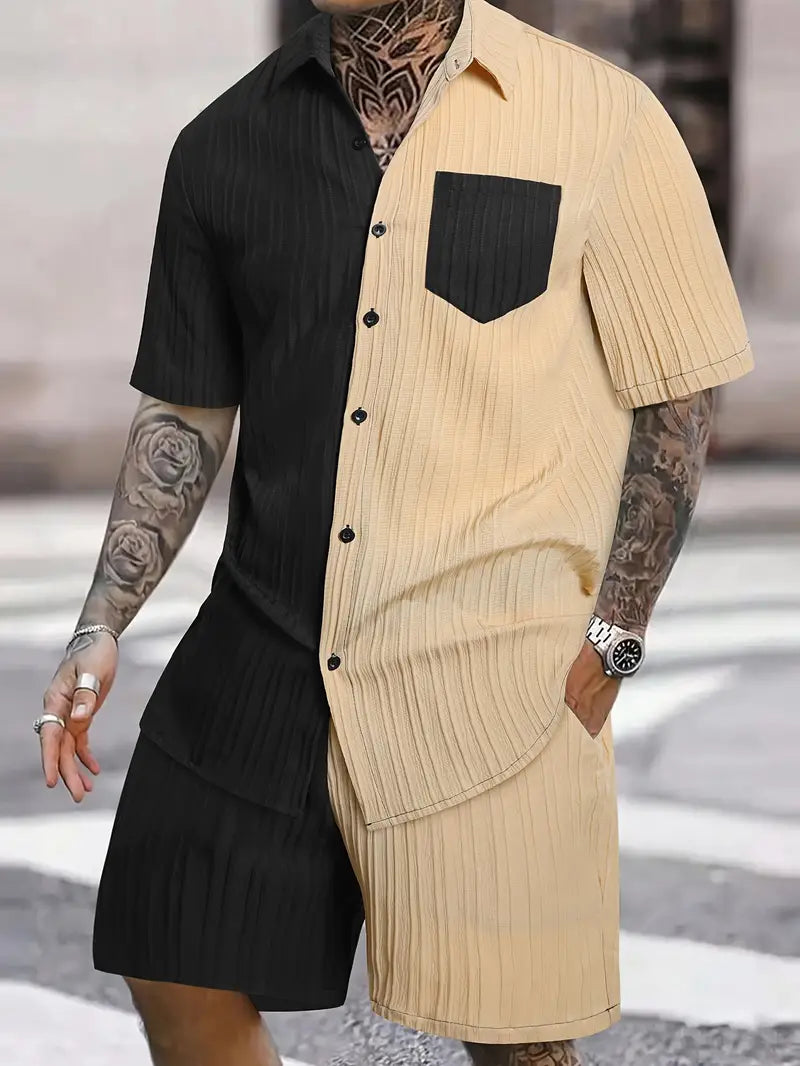 Oscar - Sommer-Outfit-Set im Farbblockdesign für Herren
