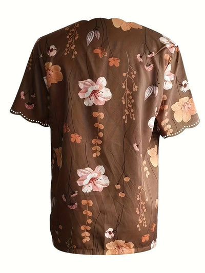 Karina - Blumendruck Bluse Frühlingshafte Eleganz