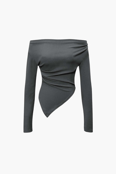 Daniela | Elegantes Zweiteiler-Set mit Asymmetrischem Oberteil & Weiten Hosen