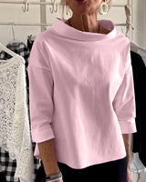 Sofia - Damen Elegantes Oberteil in Rosa