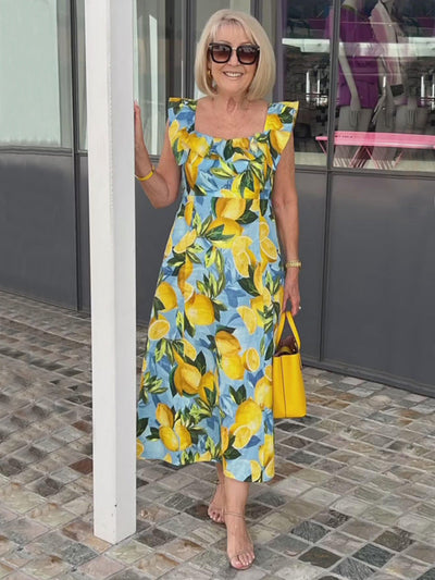 Limone – Sommerkleid mit Zitronenprint