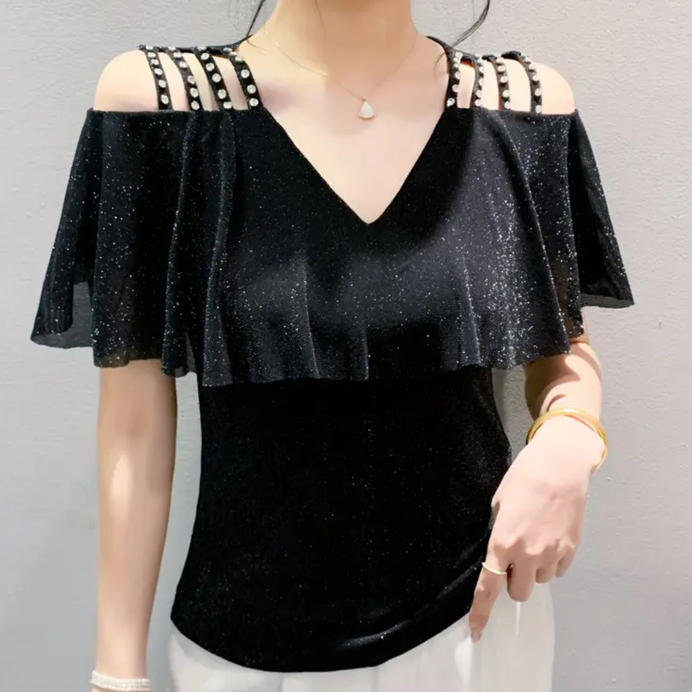 Vera - Stilvolle Bluse mit V-Ausschnitt Damen Vielseitig