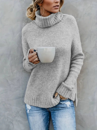 Einfacher warmer Rollkragenpullover - Teresa