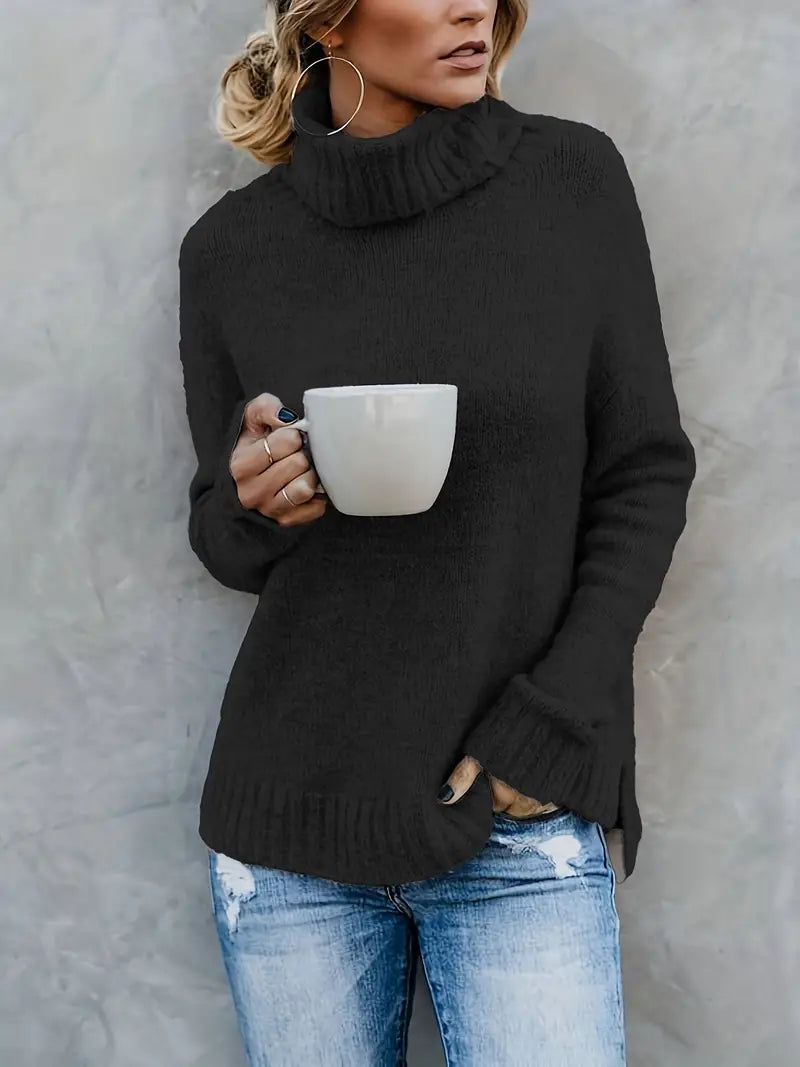 Einfacher warmer Rollkragenpullover - Teresa