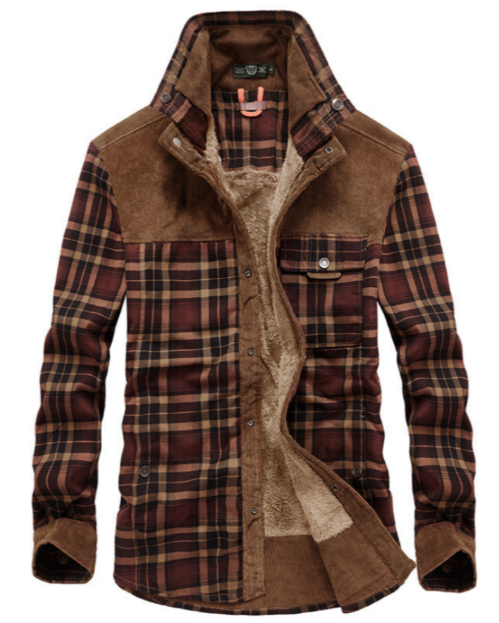 Luxuriöse, stylische Flanell-Winterjacke - Wolfram