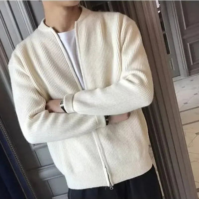 Elegante klassische Herrenstrickjacke mit Reißverschluss - Aljoscha