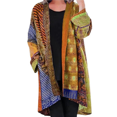 Elegante farbenfrohe lockere Strickjacke  - Anastasia