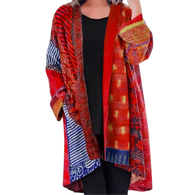 Elegante farbenfrohe lockere Strickjacke  - Anastasia