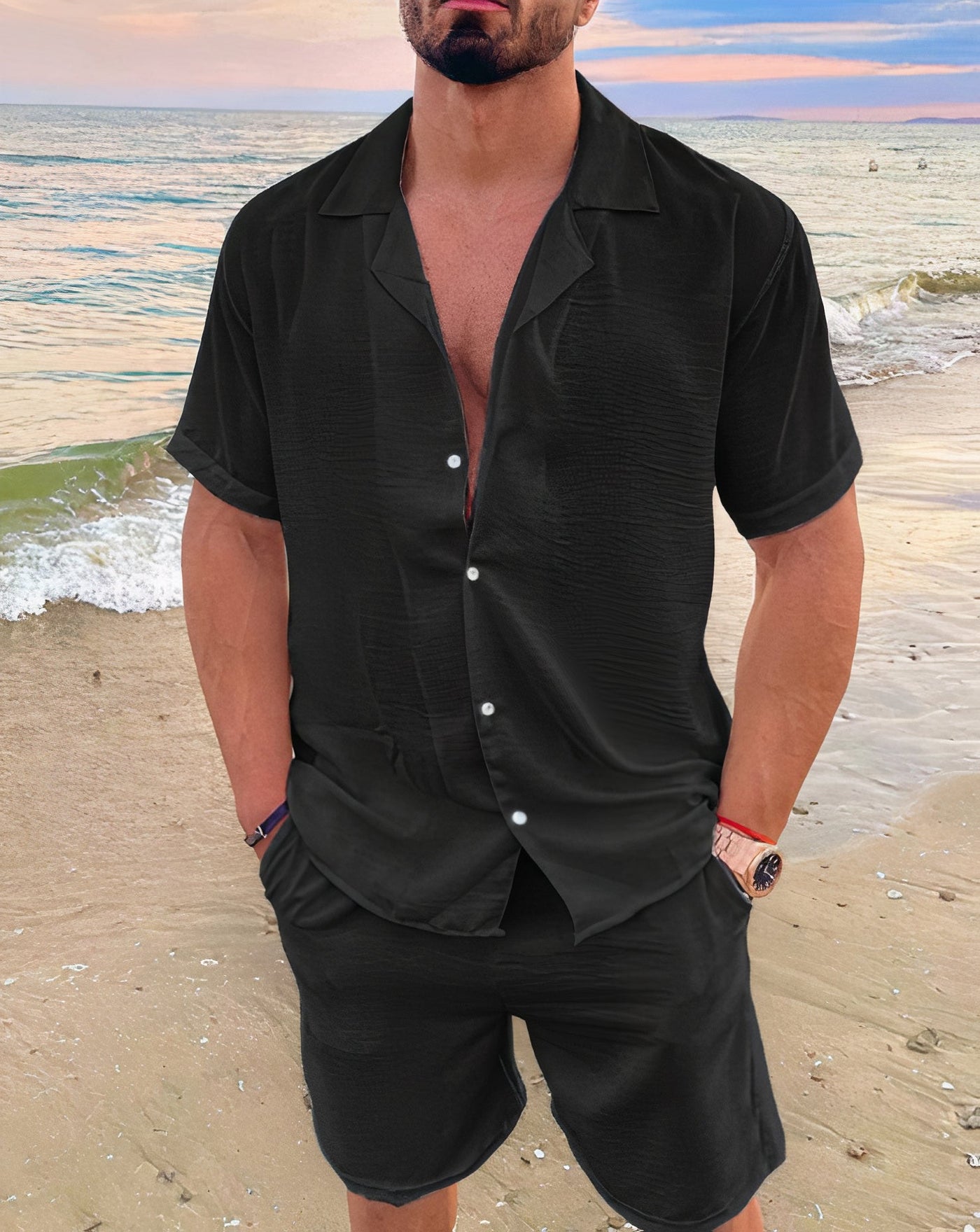 Elegantes Sommer-Set aus Leinen für Herren - Rommy