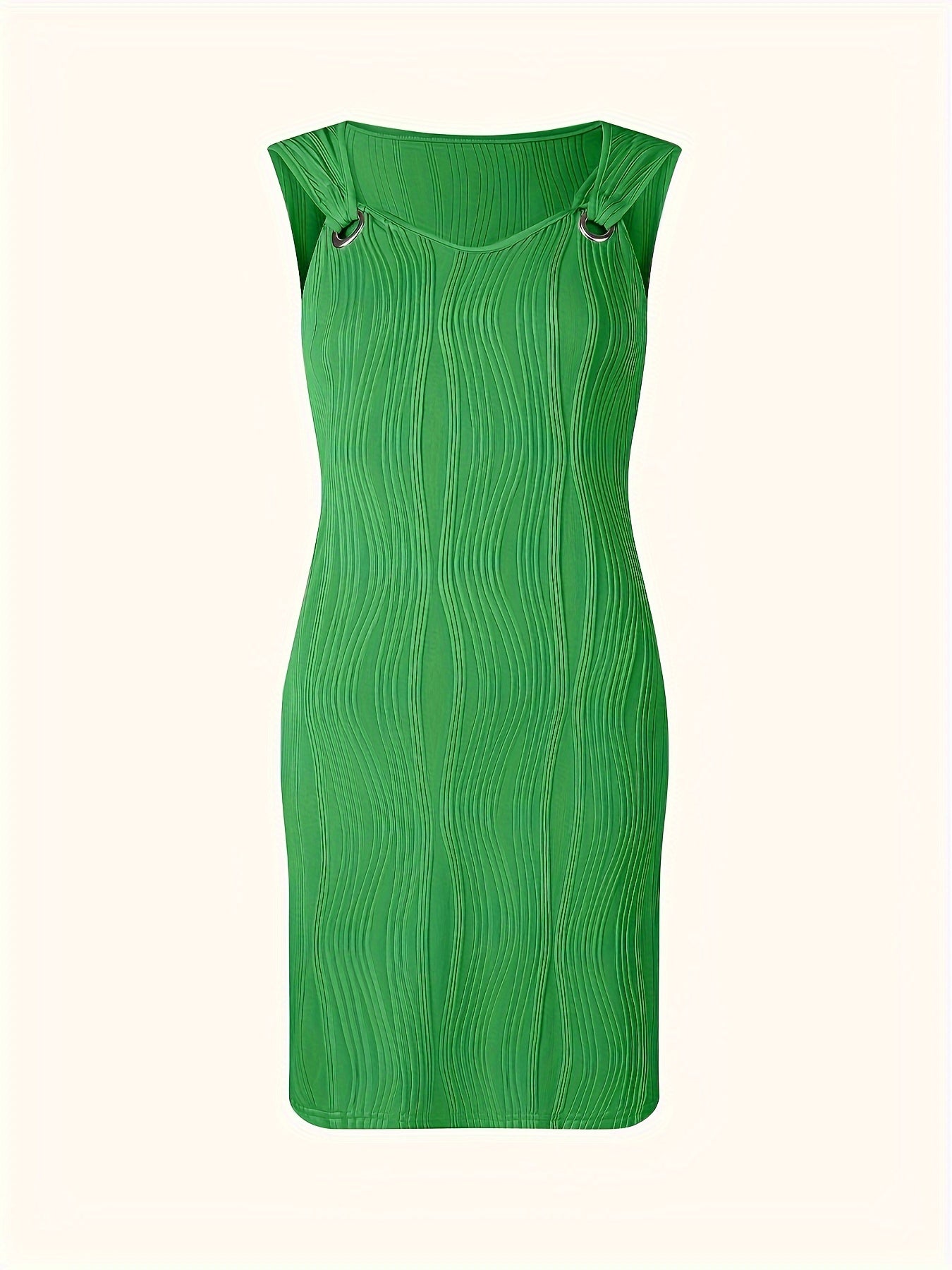 Trendiges Minikleid | Strukturierter Stoff | Elegante Träger