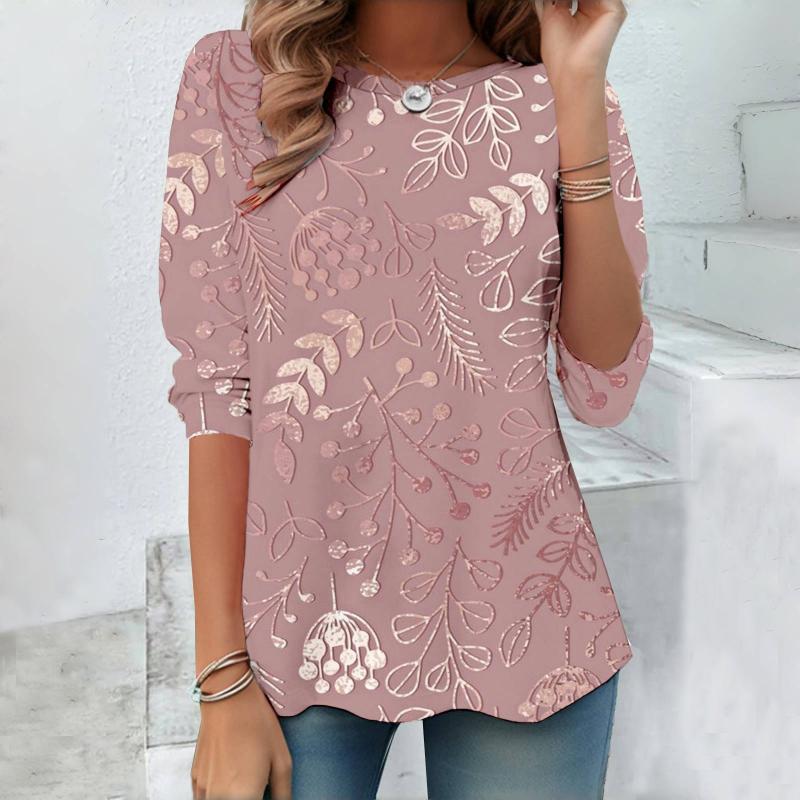 Langärmelige Bluse mit floralem Muster | Elegant und feminin | Locker geschnitten