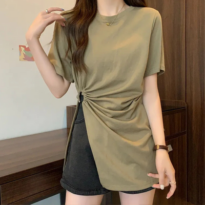 Ceina - Schickes Damen Asymmetrisches Shirt Einzigartiger Stil