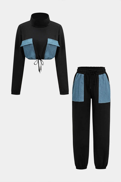 Irish | Sportliches Zweiteiler-Set mit Denim-Details