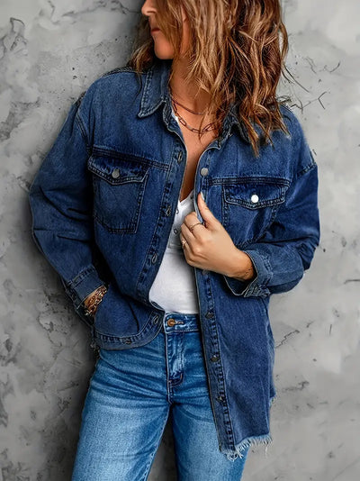 Malika - Langärmelige Denim Jacke