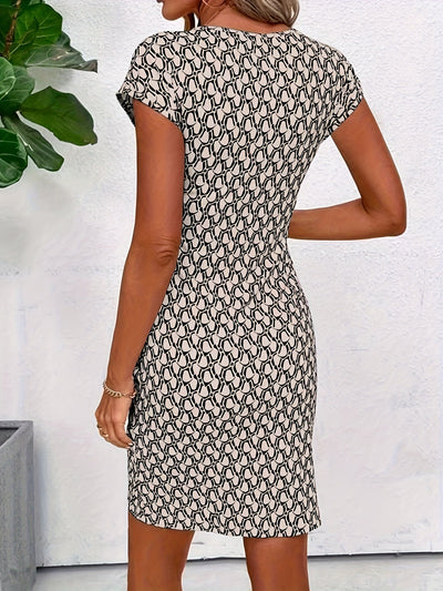 Elegantes Kleid | Figurbetont | Modischer Print