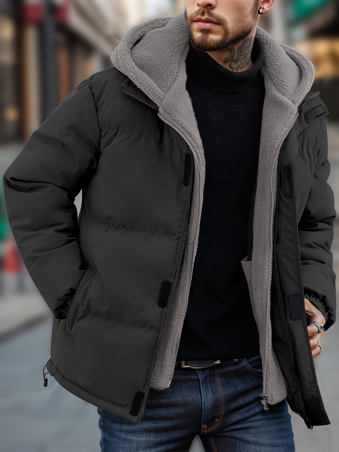 Warme Plüsch-Winterjacke für Männer - Jacob